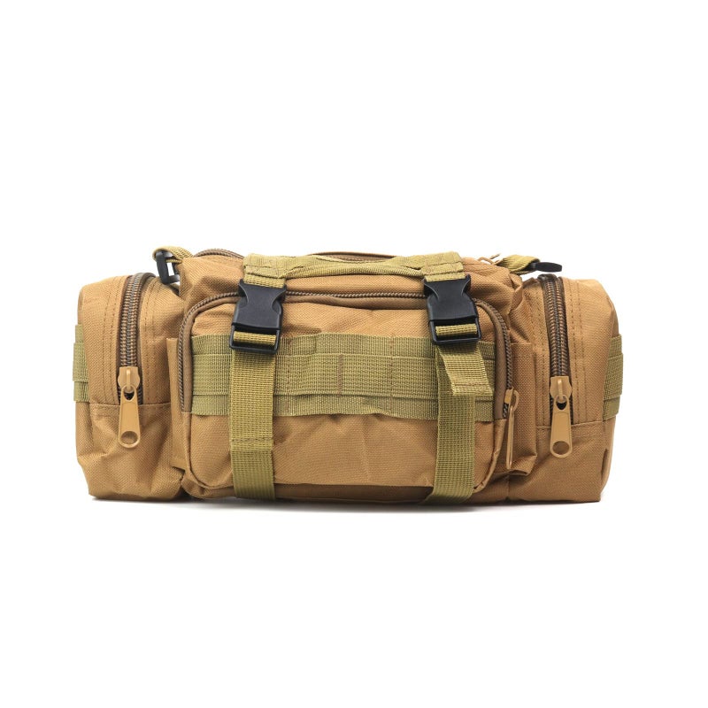 Jipemtra Photographic Equipment Bags Fishing Tackle Bag Multifunctional with Rod Holder Water-Resistant Waist Gear Bag for Outdoor (Tan) - Image 2